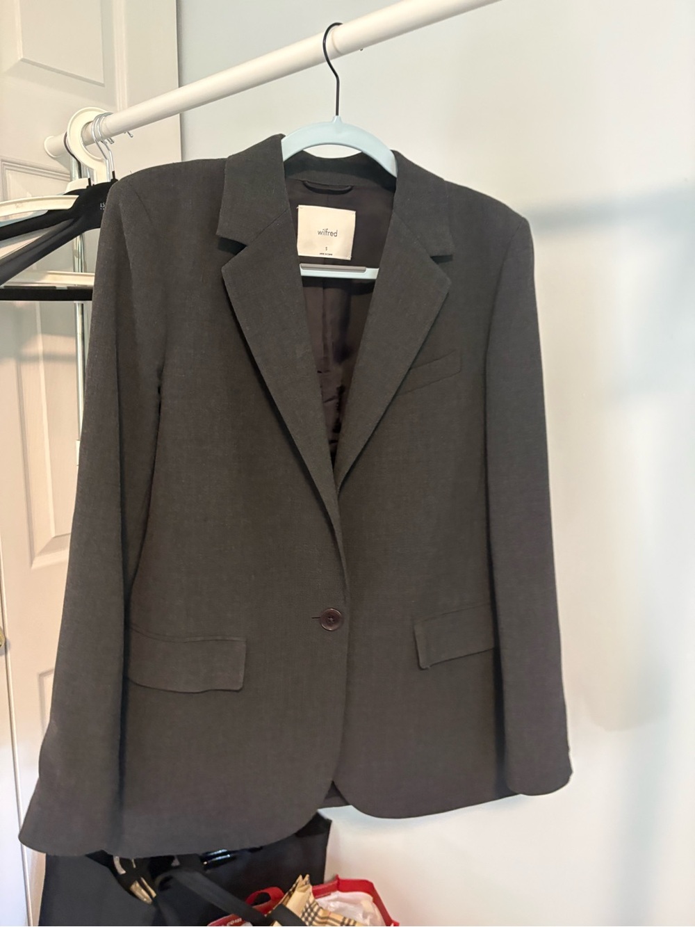 Wilfred Black Tailored Single-Button Blazer